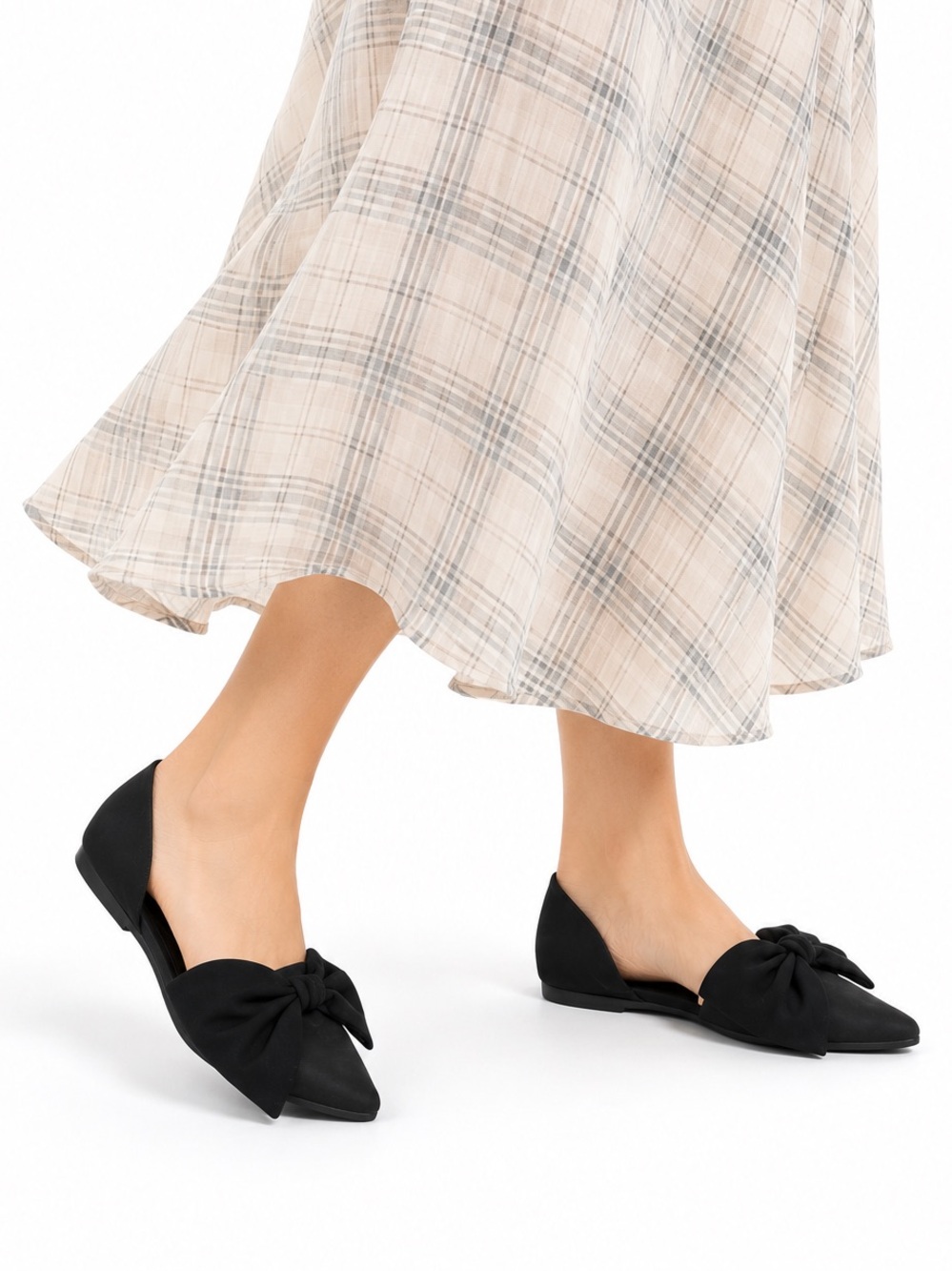 Size 10 Native x Beth Richards Women’s Audrey Bow Pointed‎ Toe D’Orsay Flats